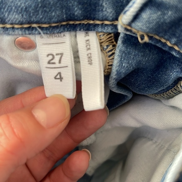 Loft The Kick Crop Medium Wash Size 4/27 - Picture 6 of 6